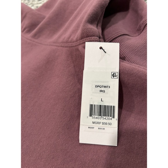 DKNY Sport Womens Burgundy Embossed Logo Crewneck Sweatshirt Size Large - Picture 7 of 8